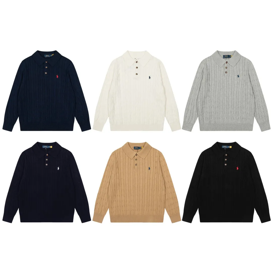 P250 Top quality" Style number: DS862# (not off the shelves all year round) [Ralph Lauren autumn and winter solid color pony embroidery logo knitted POLO lapel sweater] ✅Ralph Lauren Ralph Lauren classic basic lapel POLO same style knitted autumn and winter sweater for men and women ✅Main supplier platform live broadcast Wholesale entity Replenish when out of stock Not off the shelf ✅ZP quality 1:1 version Scan the code to enter the GF website Counter quality ✅Details and quality The only one in Guangzhou Imported high-quality cotton yarn, focusing on high-end, cost-effective, good quality needless to say ✅The version is restored to the original order, the maximum size can be worn up to 190 pounds, loose, comfortable and stress-free ✅The upper body is simple and easy to match, a must-have for men ootd, good-looking clothes are never picky, a must-have recommendation for couples' wardrobes Size: S-XL Color: Black White Gray Khaki Navy Blue White Label Navy Blue Red Label